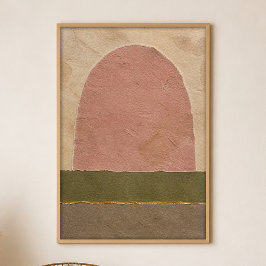 Poster Cartaz de Arte Boho Gouache Campo de Arco de Argil