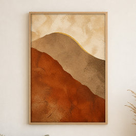 Poster Cartaz de Arte Boho Gouache Dune Sweep