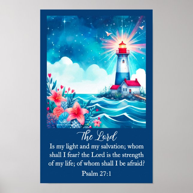 Poster Cartaz de Arte Cristã para Parede Farol (Frente)