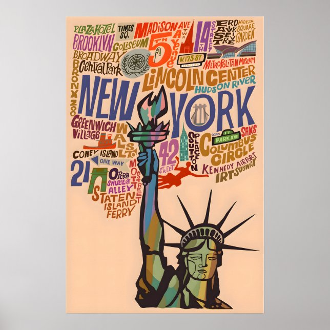 Poster Cartaz de Arte da Cidade de Nova York (Frente)