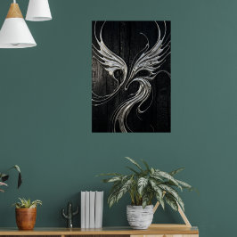 Poster Cartaz de Arte das Trevas Fênix de Prata Ressurgin