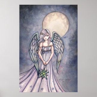 Poster Cartaz de Arte de Anjo em Aquarela por Molly Harri