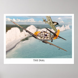 Poster Cartaz de Arte de Aviação "Messerschmitt Bf 109"