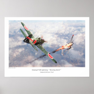 Pôster Cartaz de Arte de Aviação "Nakajima Ki-84疾風 "Frank