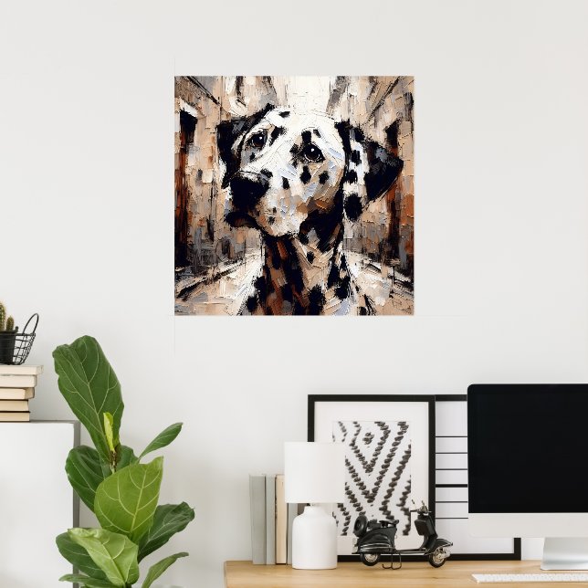 Poster Cartaz de Arte de Cachorro Dálmata (Escritório em casa)