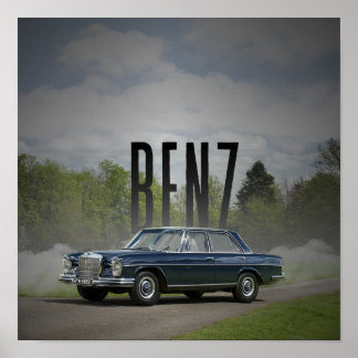 Poster Cartaz de Arte de Carro Clássico Mercedes-Benz W11