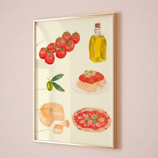 Poster Cartaz de Arte de Comida Italiana (Criador carregado)