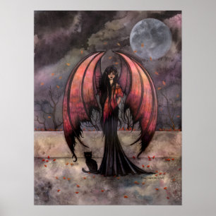 Pôster Cartaz de Arte de Fantasia Gótica da Mistique Outo