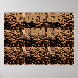 POSTER CARTAZ DE ARTE DE GRÃO DE CAFÉ