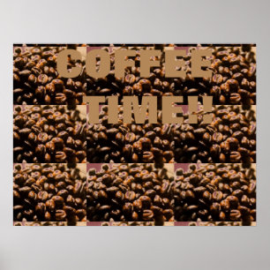 POSTER CARTAZ DE ARTE DE GRÃO DE CAFÉ