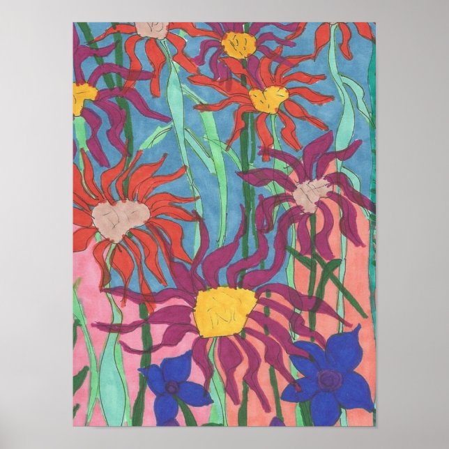 Pôster Cartaz de Arte de Jardim Exuberante (Frente)