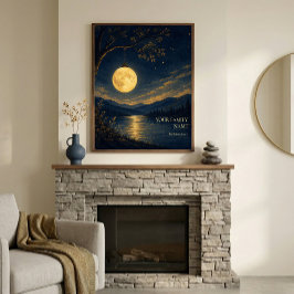 Poster Cartaz de Arte de Lanterna Lunar Personalizado