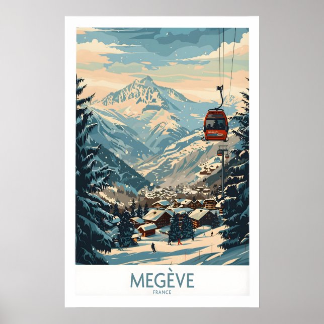 Poster Cartaz de Arte de Megève - França 1 (Frente)