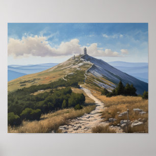 Poster Cartaz de Arte de País Francês Mont Ventoux