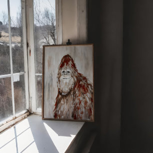 Poster Cartaz de Arte de Parede com Retrato de Pé-Grande