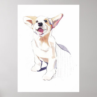 Poster Cartaz de Arte de Parede Corgi – Arte de Pembroke