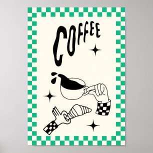 Poster Cartaz de Arte de Parede de Café Minimalista Coz