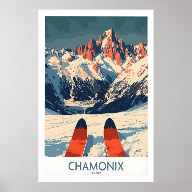 Poster Cartaz de Arte de Parede de Chamonix 1 (Frente)