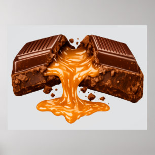 Poster Cartaz de Arte de Parede de Chocolate Caramelo Der