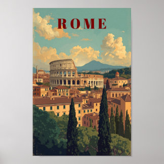 Poster Cartaz de Arte de Parede do Coliseu de Roma