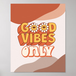 Poster Cartaz de Arte de Parede Elegante Boho vibrações