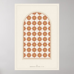 Poster Cartaz de Arte de Parede Geométrica Arco Marroquin