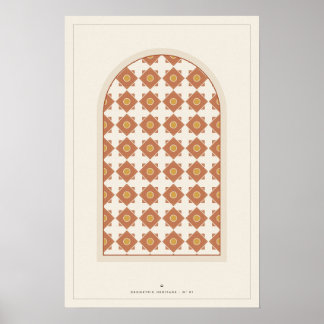 Poster Cartaz de Arte de Parede Geométrica Arco Marroquin