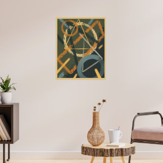 Poster Cartaz de Arte de Parede Geométrica Moderna