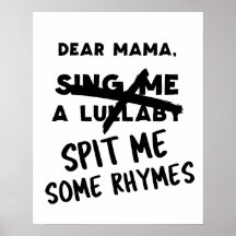 Cartaz de Arte de Parede Hip Hop No Lullaby