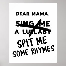 Poster Cartaz de Arte de Parede Hip Hop No Lullaby