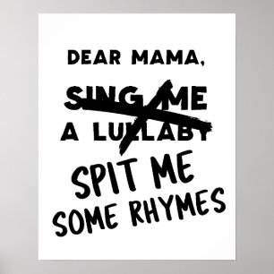 Poster Cartaz de Arte de Parede Hip Hop No Lullaby
