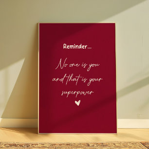 Poster Cartaz de Arte de Parede Motivacional Citação Insp