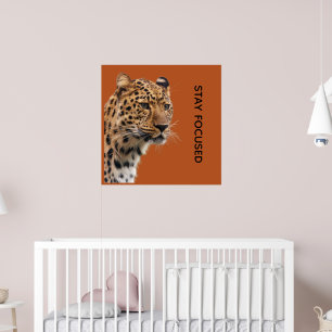 Poster Cartaz de Arte de Parede Motivacional de Tigre Foc
