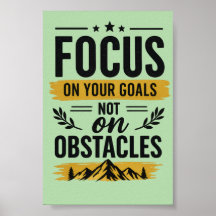 Cartaz de Arte de Parede Motivacional Foque Em Seu
