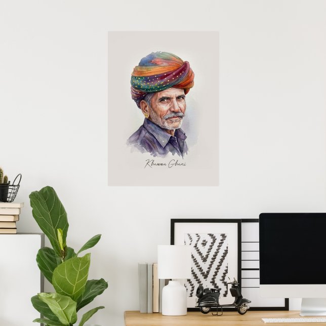 Poster Cartaz de Arte de Parede Rajasthani (Escritório em casa)