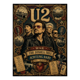 Pôster Cartaz de Arte de Parede Tributo à Banda de Rock V