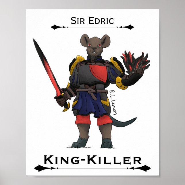 Poster Cartaz de Arte de Sir Edric Assassino do Rei (Frente)