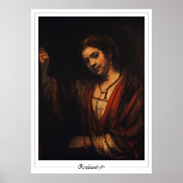 Poster Cartaz de Arte Desenhada por Rembrandt van Rijn #3 (Frente)