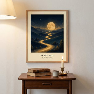 Poster Cartaz de Arte do Caminho Dourado Personalizado