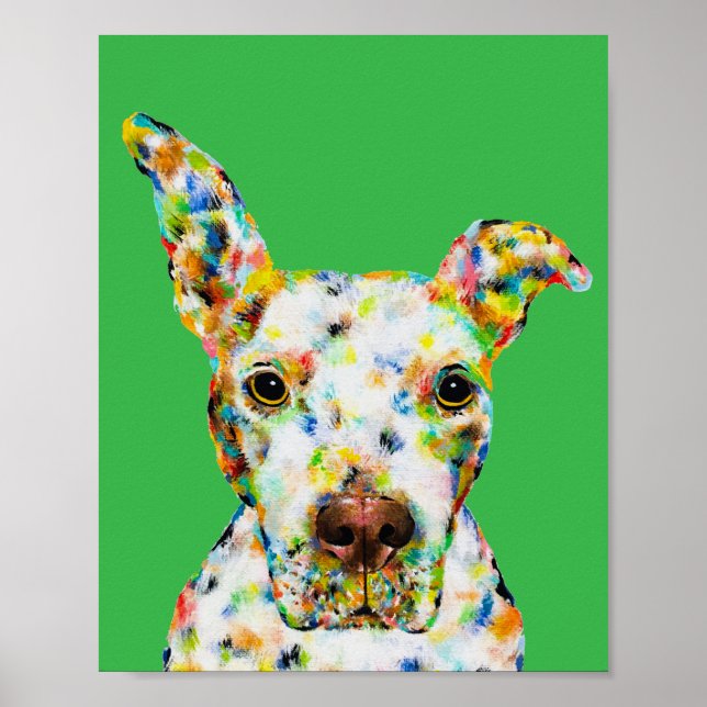 Poster Cartaz de Arte do Pitbull (Frente)