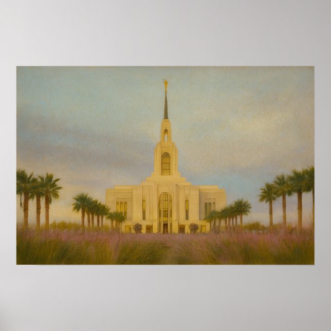 Poster Cartaz de Arte do Templo de Red Cliffs Utah Painti (Frente)