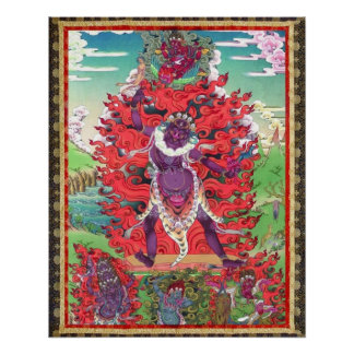 Pôster Cartaz de Arte Ekajati Thangka Tibetano
