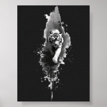 Cartaz de Arte Escura com Tinta de Tigre