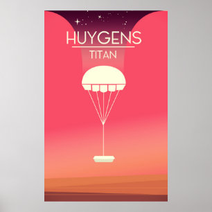 Poster Cartaz de arte espacial Huygens Titã.