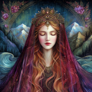 Poster Cartaz de Arte Fantasia da Rainha Deusa