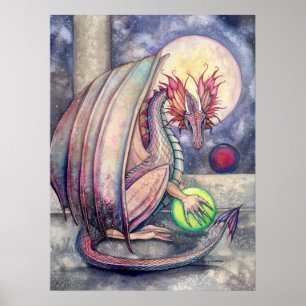 Pôster Cartaz de Arte Fantasia Dragon's Perch