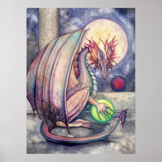 Pôster Cartaz de Arte Fantasia Dragon's Perch