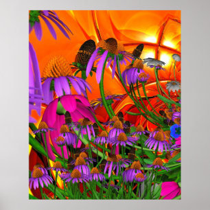Pôster Cartaz de Arte Flores de Sol