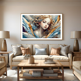 Poster Cartaz de Arte Moderna Angel Clara