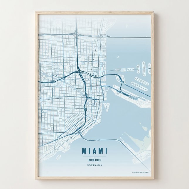 Poster Cartaz de Arte para Parede Mapa da Cidade da Flóri (Criador carregado)